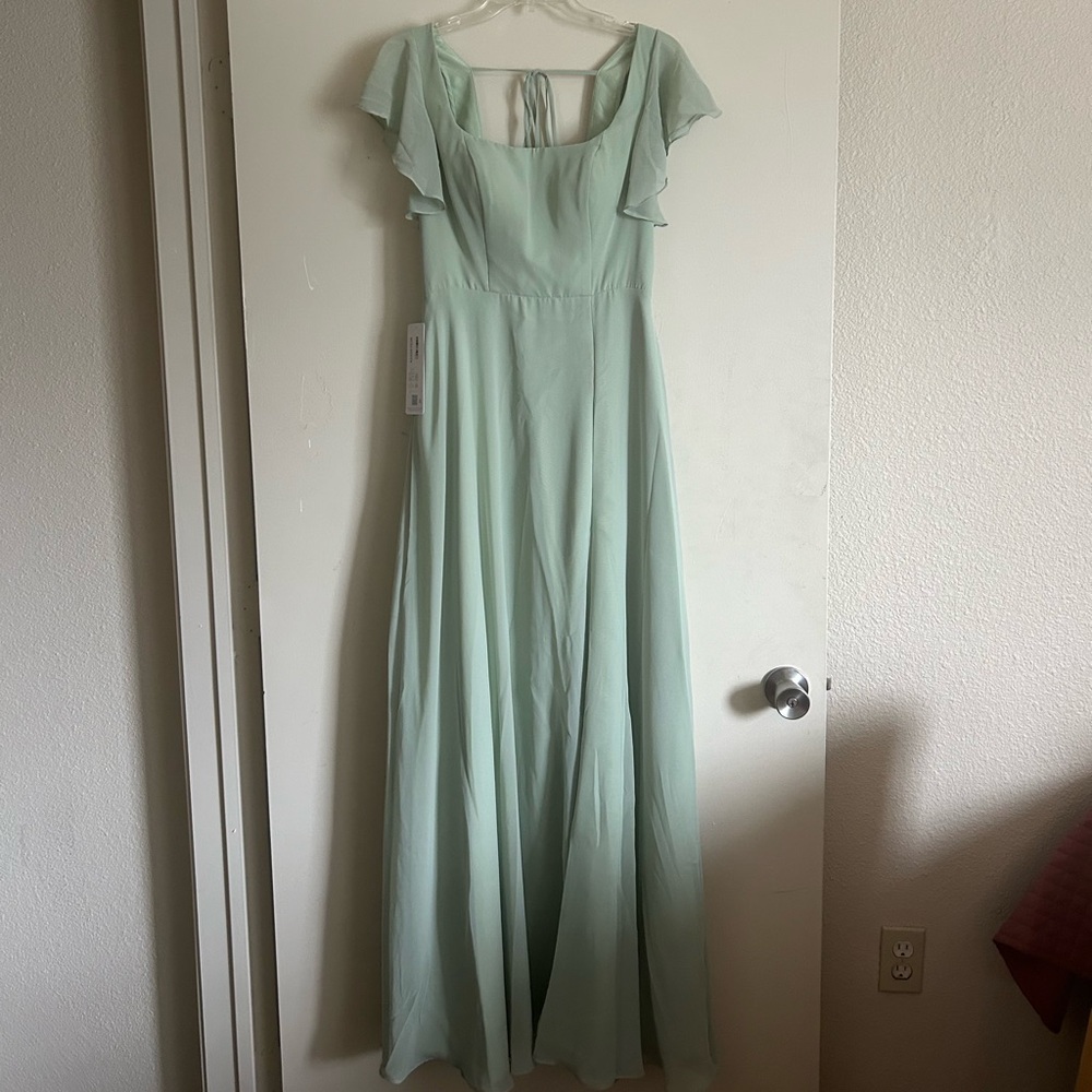 Azazie Bondi Sage NWT - Picture 2 of 4